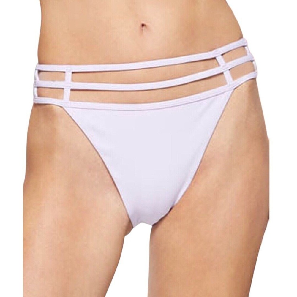 Jonathan Simkhai Amenda Strappy Bikini Summer Vacation Bottom Lupine Lilac Small